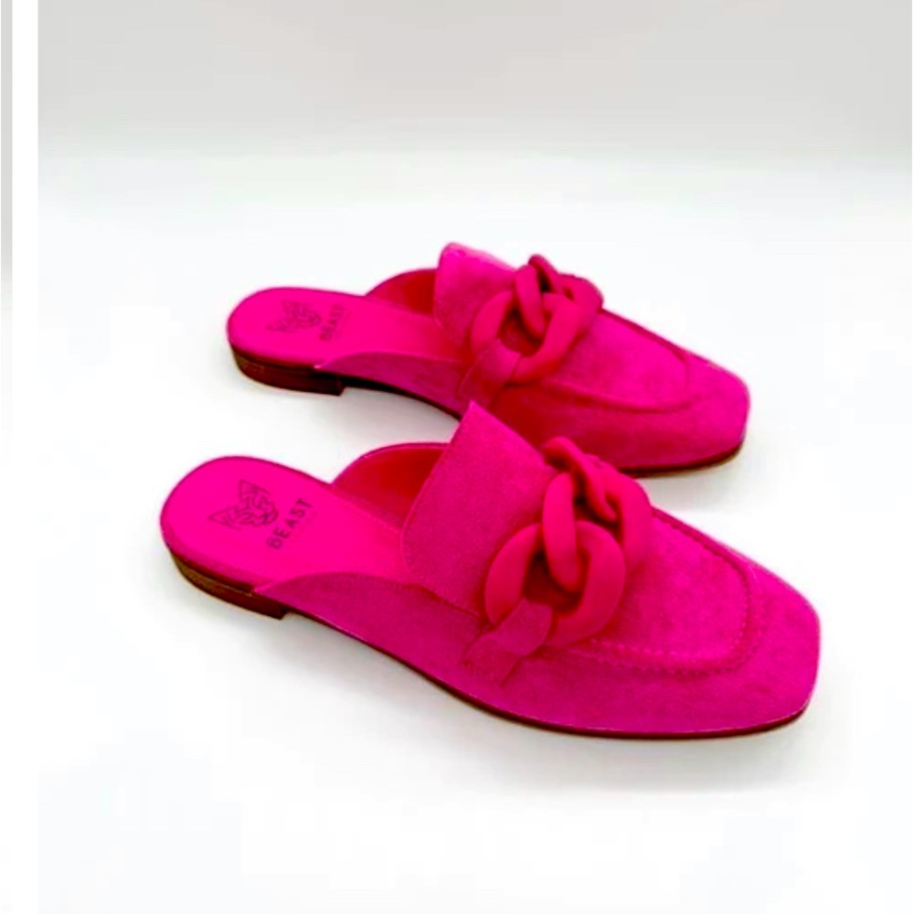 Beast hot pink mules new